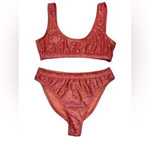 Dippin Daisy’s Swimwear Pink Metallic Bikini Medium
